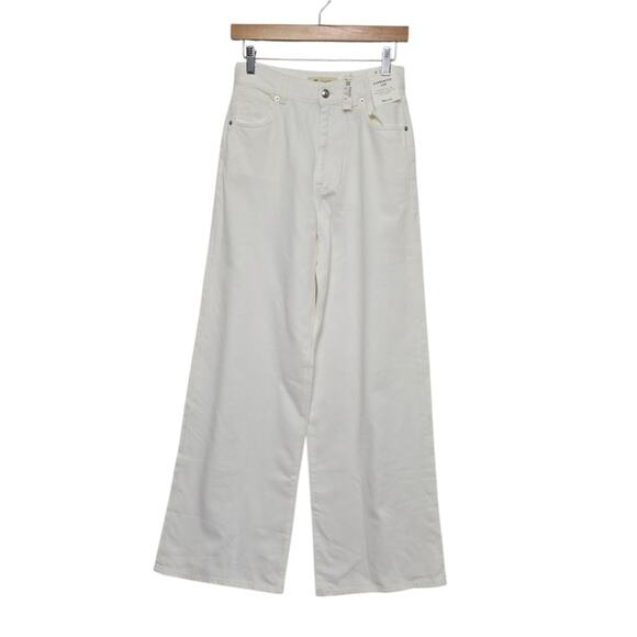 NWT Madewell Superwide-Leg Jeans Womens Size 26 Tall White Casual Coastal - Picture 1 of 10